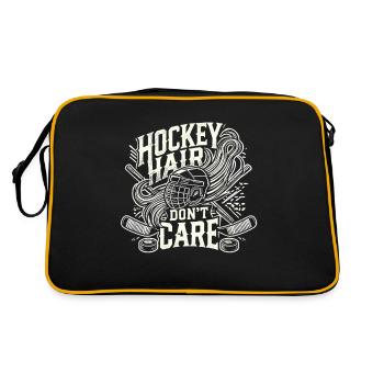 Hockey-Haar ist egal - Retro Tasche - Schwarz/Gold - Hinten