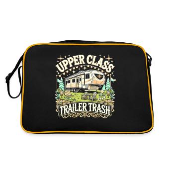 Upper Class Trailer Trash - Retro Tasche - Schwarz/Gold - Hinten