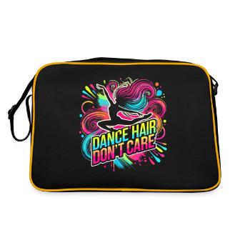 Dance Hair Don't Care - Retro Tasche - Schwarz/Gold - Hinten