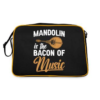 Mandolin is the bacon of music - Retro Bag - black/gold - Back