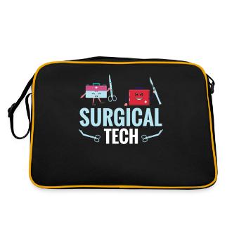Chirurgische Technologie Ich Bringe Viel Auf Den - Retro Tasche - Schwarz/Gold - Hinten