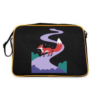Renard sur le chemin magique de l’évasion fantastique - Sac Retro - noir/or - Dos