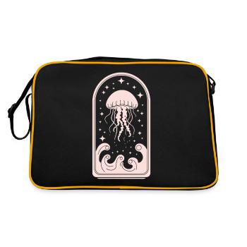 Évasion imaginative avec motif de méduse dans le - Sac Retro - noir/or - Dos