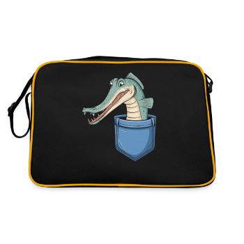 Gar - Retro Tasche - Schwarz/Gold - Hinten
