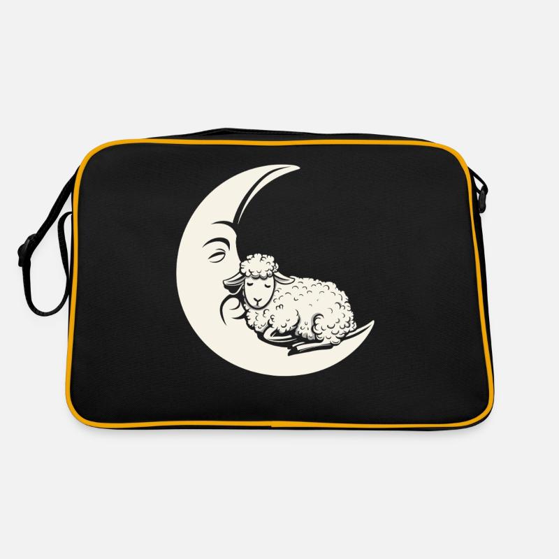 Rêver de lune avec des moutons - Évasion imaginative Sac Retro