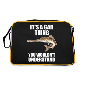 Gar - Retro Tasche - Schwarz/Gold - Hinten