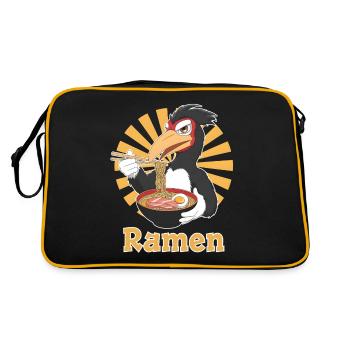 Nashornvogel - Retro Tasche - Schwarz/Gold - Hinten