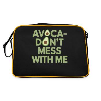 Avocat Végétalien Végétarien Humour - Sac Retro - noir/or - Dos