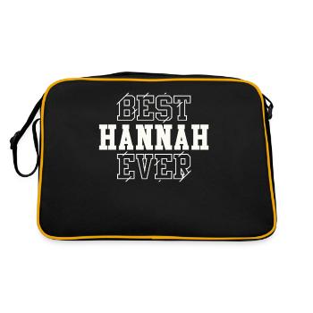 Best Hannah Ever Personalized Name Hannah - Retro Bag - black/gold - Back