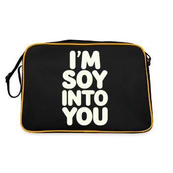 Je suis amoureux de toi végétalien végétarien - Sac Retro - noir/or - Dos