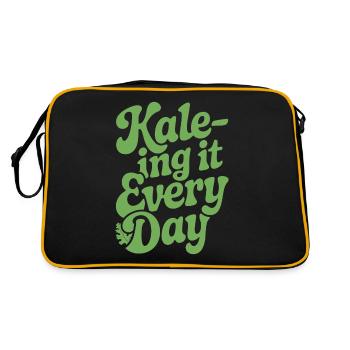 Végétalien Végétarien Kale-ing It tous les jours - Sac Retro - noir/or - Dos