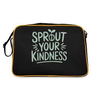 Laissez grandir votre gentillesse - Vegan - Sac Retro - noir/or - Dos