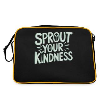 Laissez votre gentillesse germer végétalienne - Sac Retro - noir/or - Dos