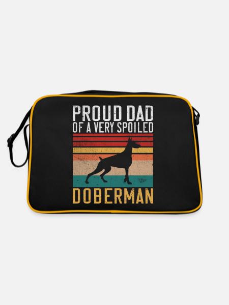 Doberman Gifts - Retro Tasche - Schwarz/Gold
