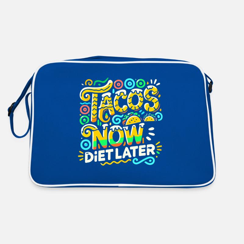 Tacos jetzt Diät später Retro Tasche