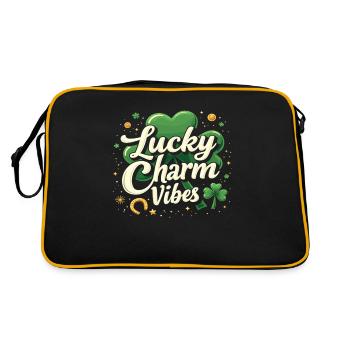 Lucky Charm Vibes Lucky Clover Lucky Positive - Sac Retro - noir/or - Dos