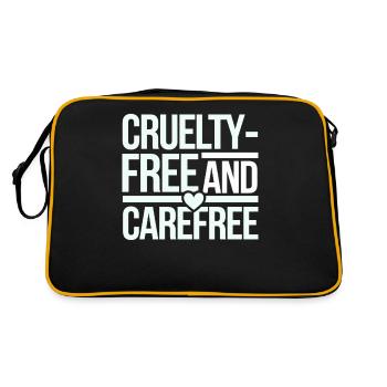Végétarien végétalien : sans cruauté et insouciant - Sac Retro - noir/or - Dos