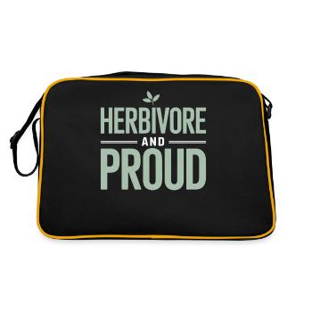 Herbivore Et Fier - Pride Vegan Végétarien - Sac Retro - noir/or - Dos