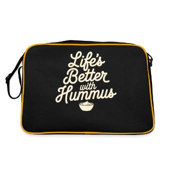 Végétariens végétaliens : Vivre mieux avec le houmous - Sac Retro - noir/or - Dos