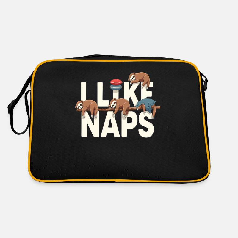 Faultier Schlaf Lustiges Relax Outfit Nickerchen Retro Tasche