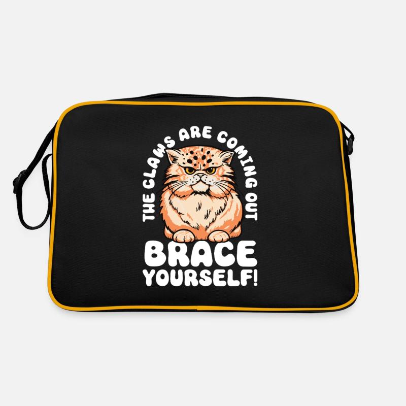 Chat Gras Gros Chat Humour Mème Sac Retro