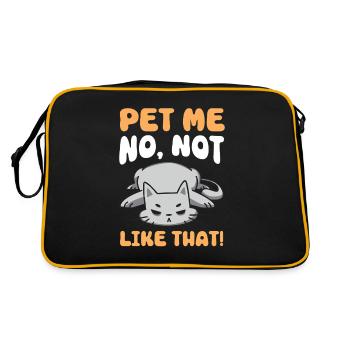 Cat Fat Fat Cat Humor Meme - Retro Bag - black/gold - Back