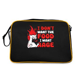 Cat Fat Fat Cat Humor Meme - Retro Bag - black/gold - Back