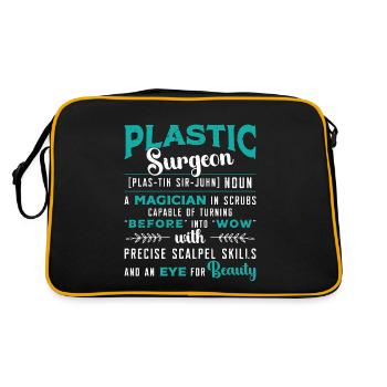 Chirurgien plasticien Un magicien en gommage Esthéticienne - Sac Retro - noir/or - Dos
