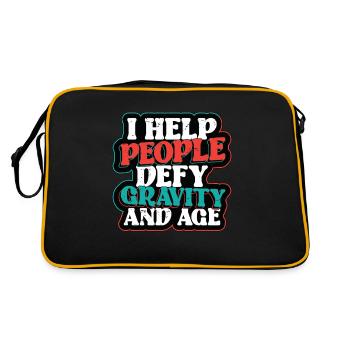 Plastic Surgery I Help People Defy Esthetician - Retro Bag - black/gold - Back