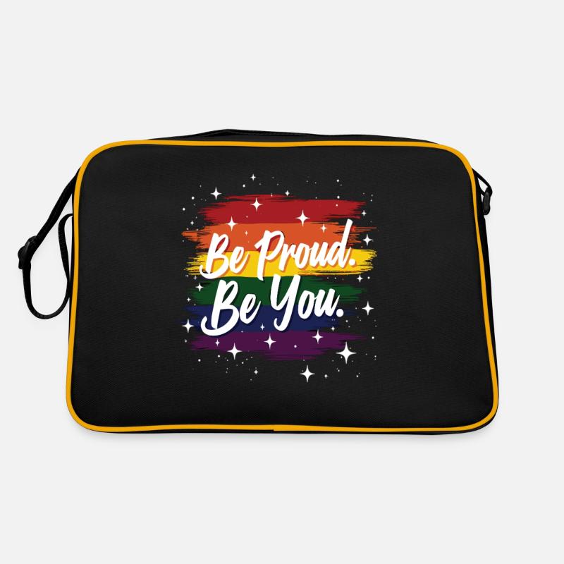 Pride Rainbow Déclaration LGBTQ+ Pride & Love Sac Retro