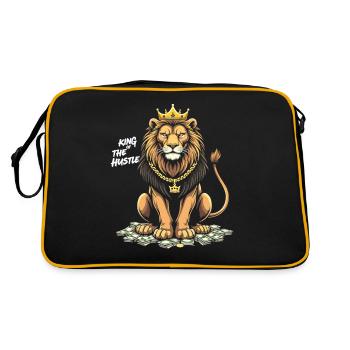 Hustle King – Lion Lion Winners & Movers & Shakers - Retro Bag - black/gold - Back