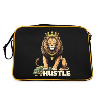 Hustle King – Lion Lion Winners & Movers & Shakers - Retro Bag - black/gold - Back