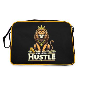 Hustle King – Lion Lion Winners & Movers & Shakers - Retro Bag - black/gold - Back