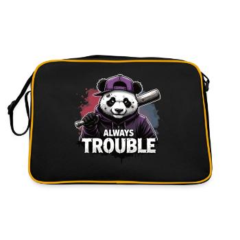 Gangster Panda Panda Panda Ours Pandas - Sac Retro - noir/or - Dos