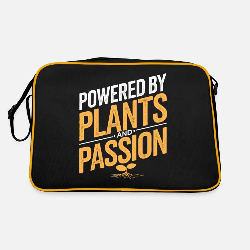 Propulsé Par Les Plantes Et La Passion - Végétalien Végétarien Sac Retro