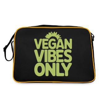 Vegan Vibes Only - Vegan Vegetarian Embassy - Retro Bag - black/gold - Back
