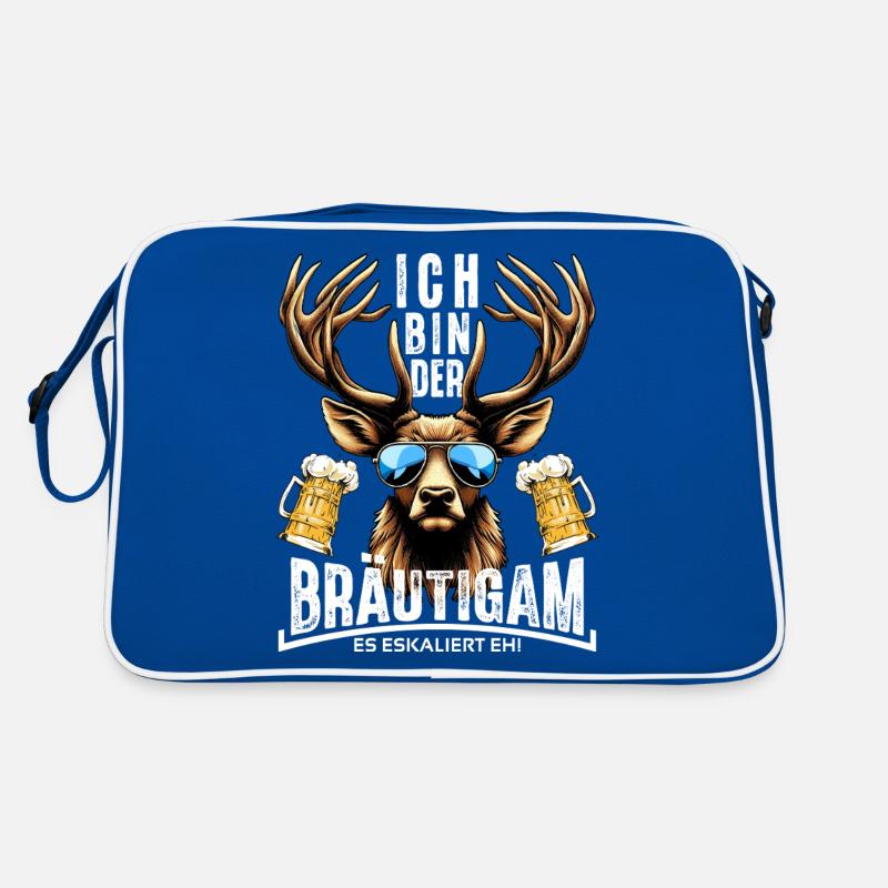 JGA Bräutigam T-Shirt poltern Junggesellenabschied Retro Tasche