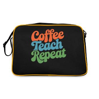 Coffee Instructor Repeat Daily Routine - Retro Bag - black/gold - Back