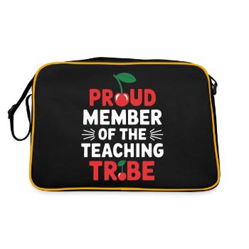 Fier membre de la tribu des enseignants - Sac Retro - noir/or - Dos