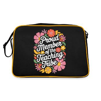 Proud member of the teacher tribe - Retro Bag - black/gold - Back