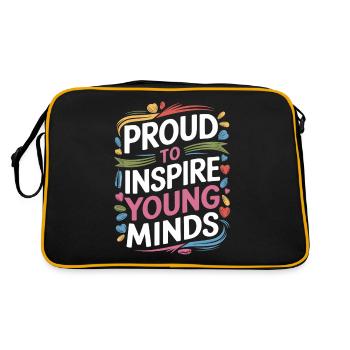 De jeunes esprits fiers pour inspirer les enseignants - Sac Retro - noir/or - Dos