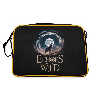 Échos Du Loup Sauvage Magie Nocturne Au Clair De Lune - Sac Retro - noir/or - Dos