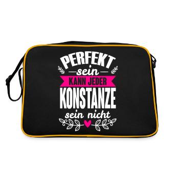 Konstanze -Perfekt Sein Kann Jeder Konstanze Nicht - Retro Tasche - Schwarz/Gold - Hinten