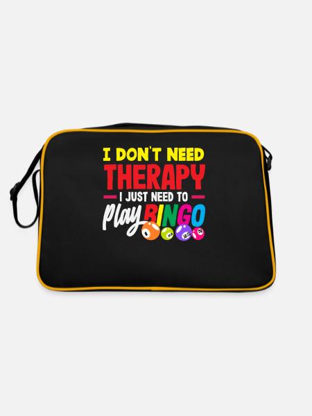 Bingo Player I Don't Need Therapy - Retro Bag - black/gold - Back