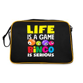 La vie du joueur de bingo est un jeu - Sac Retro - noir/or - Dos