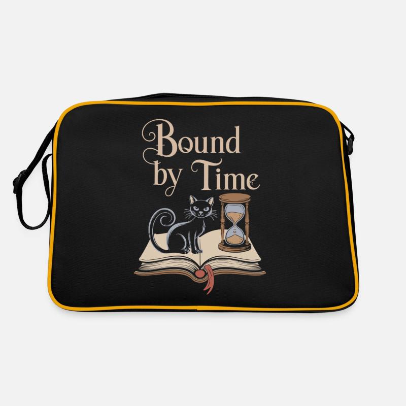 Bound to Time Magical Cat with Book Retro Bag