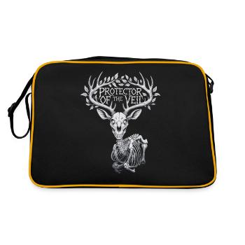 Protecteur Du Voile Crâne De Cerf Naturel - Sac Retro - noir/or - Dos