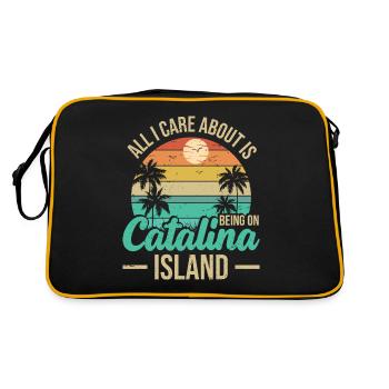 Everything I care about is on Catalina - Retro Bag - black/gold - Back