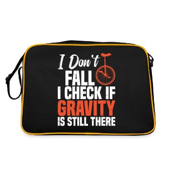 I don't fall, I check if gravity - Retro Bag - black/gold - Back