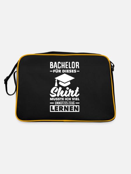 Bachelor for this great learning experience - Retro Bag - black/gold - Back